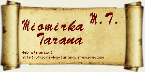 Miomirka Tarana vizit kartica